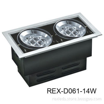 Rex - D061 7 14 21w Square Led Down Light Fixtures Grille Lamp For Star Hotel , 14pcs Episar 1w